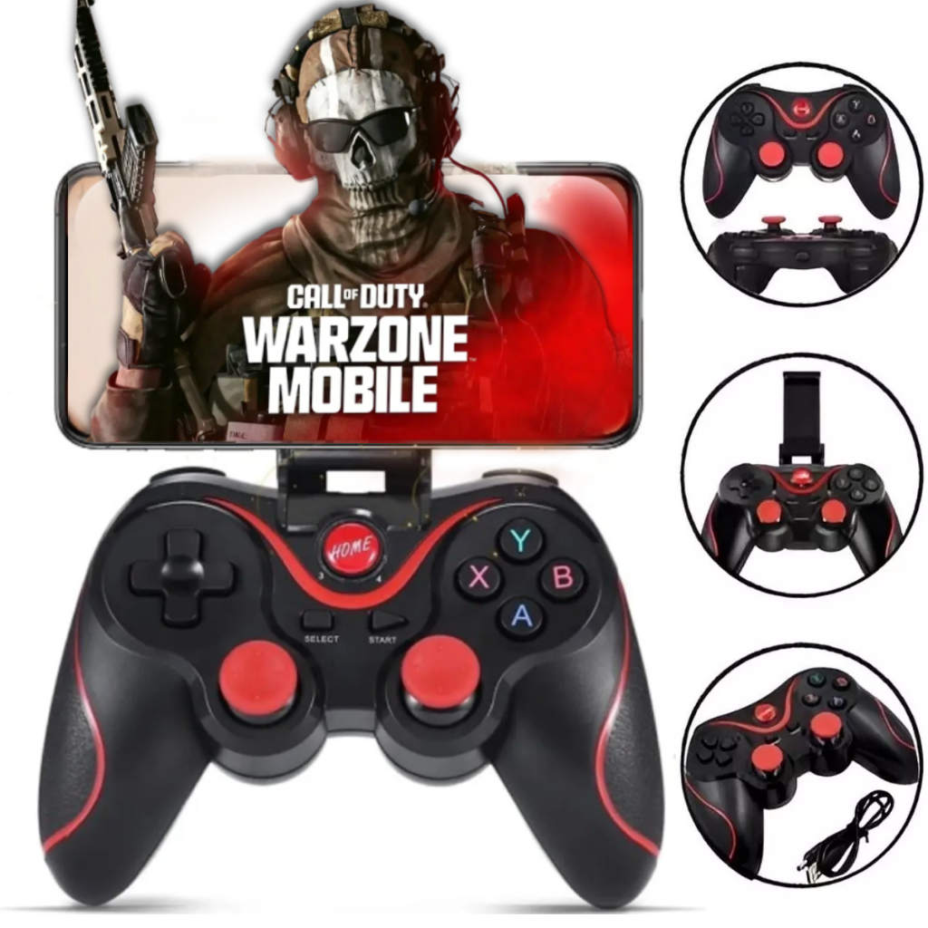 Controle Bluetooth Sem Fio Gamer Para Celular Compativel Pc e Tvs Smart ...