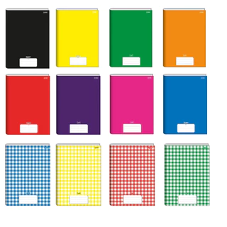 Kit 8 Cadernos Brochura Grande A4 96 folhas capa dura Jandaia Caderno Brochurao Escolar