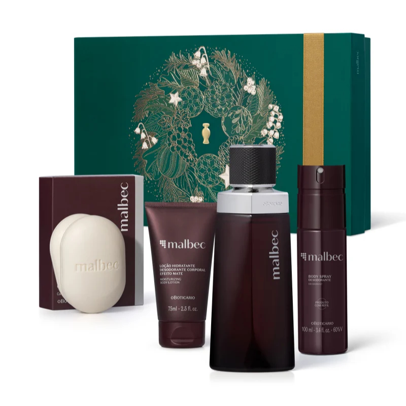 Boticário Kit Presente Malbec Tradicional - Natal 2025 | Shopee Brasil