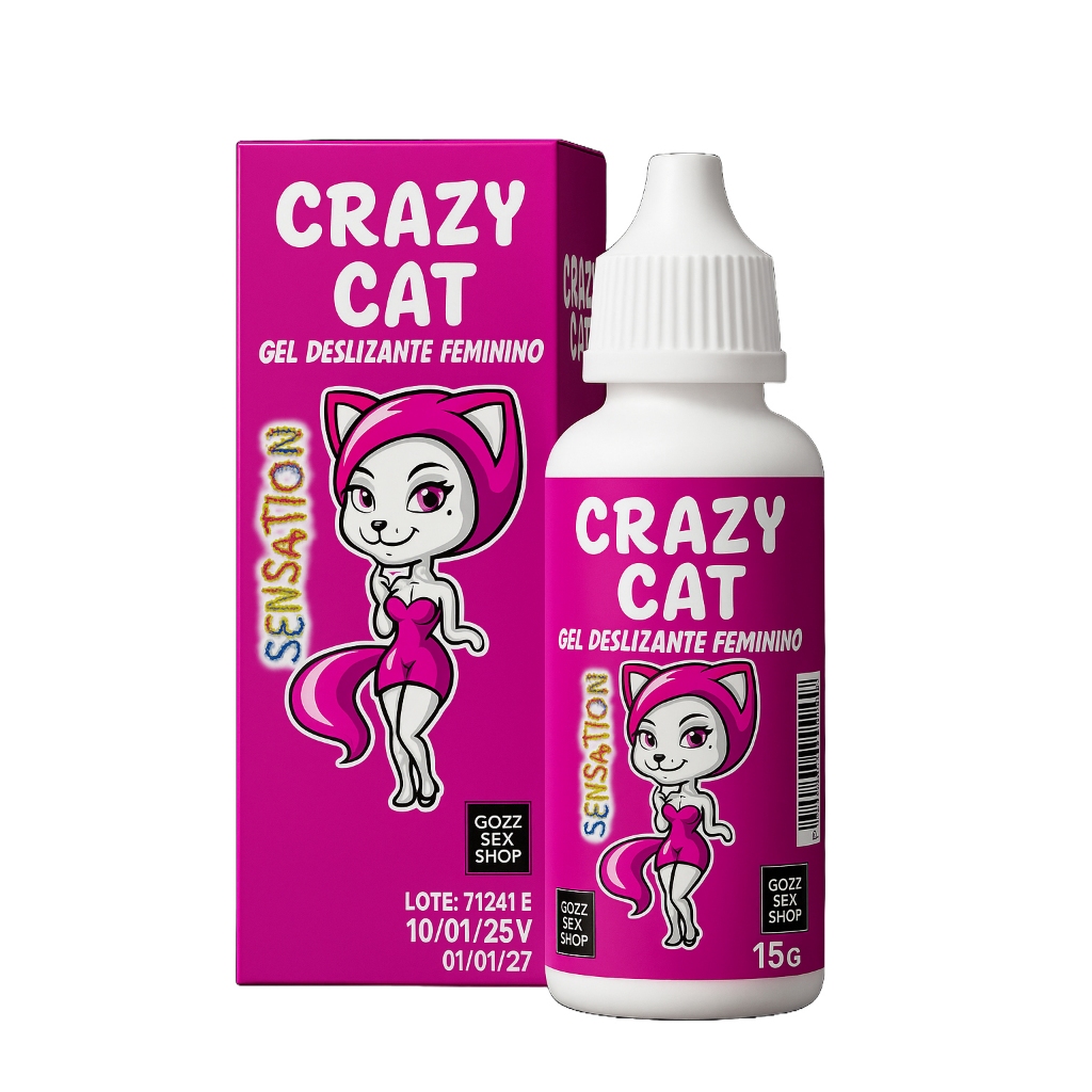 Gel íntimo sexual Crazy Cat lubrificante sex shop Produtos