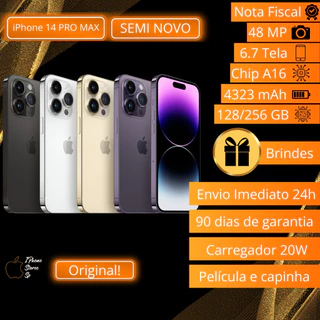 Iphone 14 Pro Max 128Gb Com Garantia Original - Semi Novo em Oferta na Shopee