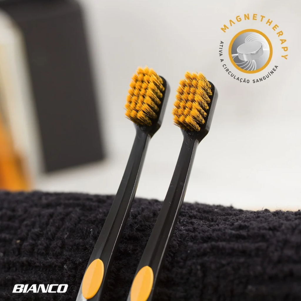 Escova Dental Bianco Carbon Extra Macia - Magnetherapy Imã Potente