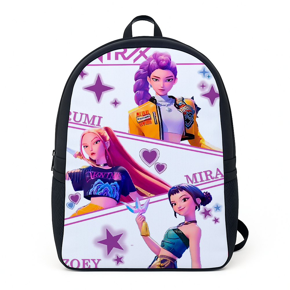 Mochila Estampa com Guerreiras Kpp Saja Boys Huntrix Alça