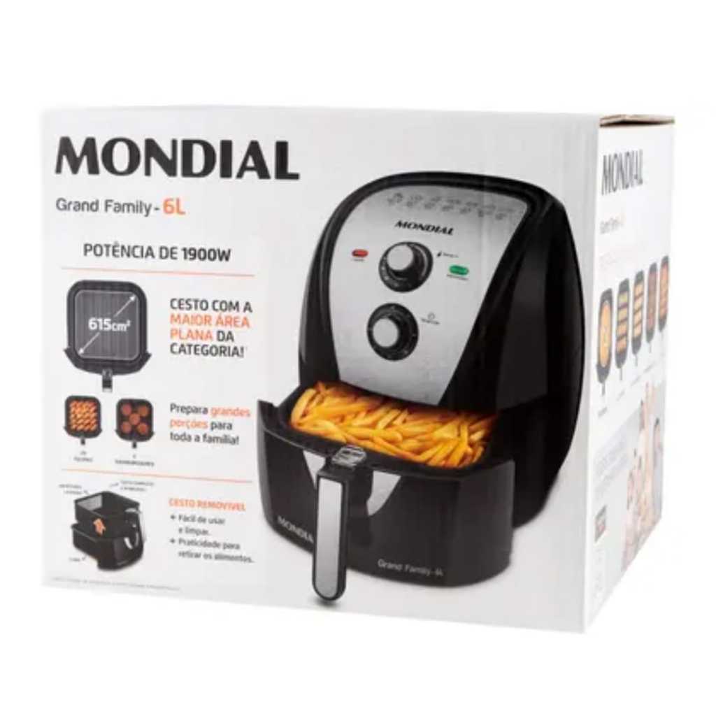 Air Fryer Mondial 4 litros Family AFN-40-BI Preto 4L com Timer | Shopee ...