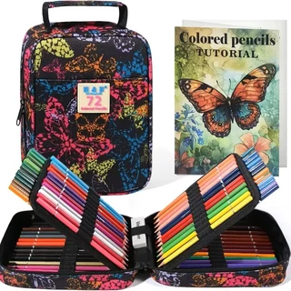 Kit 72 Lápis De Cor Óleo Para Desenho Colorir Esboço Artista Profissionais - H&B Estojo