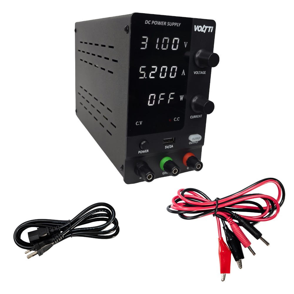Fonte de Alimentação de Bancada 30V 5A Voltti SPPS-C305 - Bivolt ...