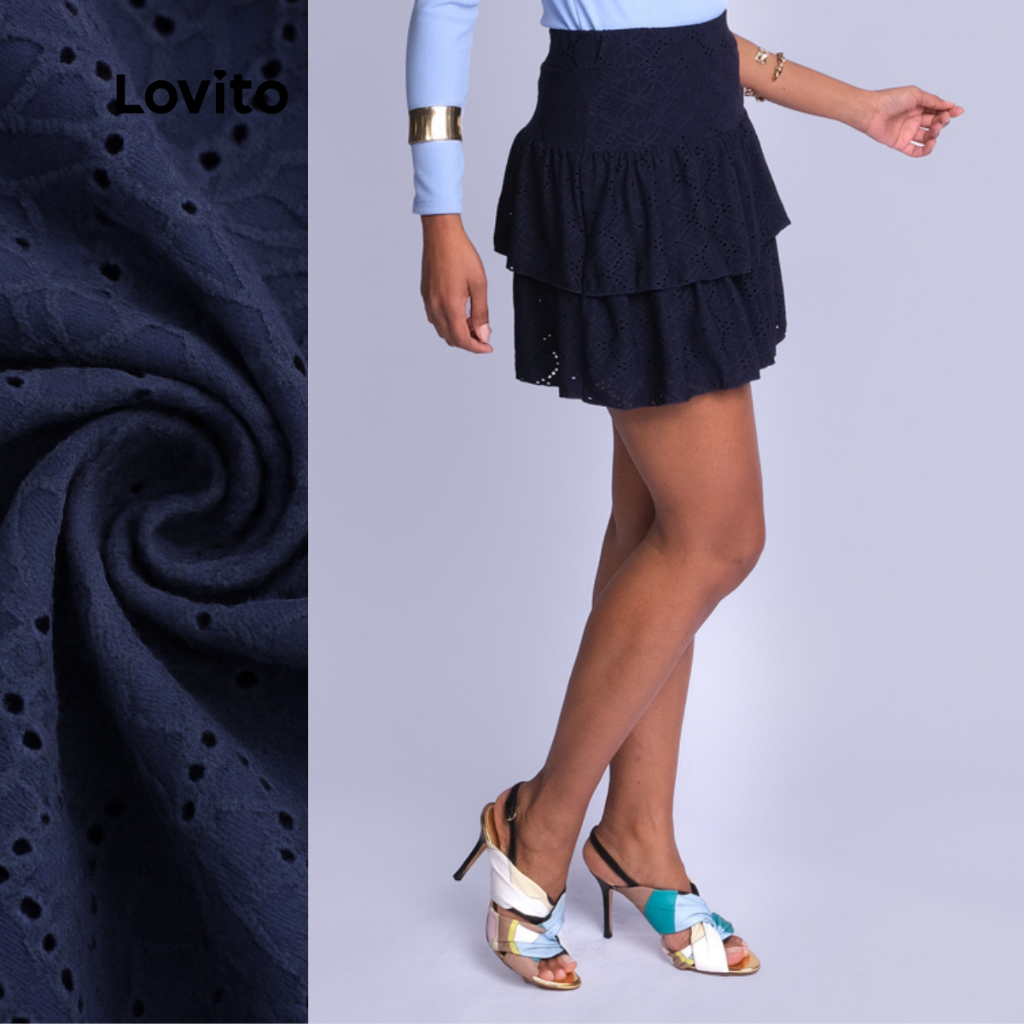 Lovito Saia Fofo Lisa para Mulheres LB812BRL842