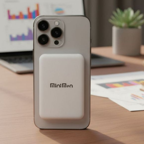 Powerbank Magnético Indução Sem Fio 10.000mAh MiniMen – Carregamento Rápido e Portátil