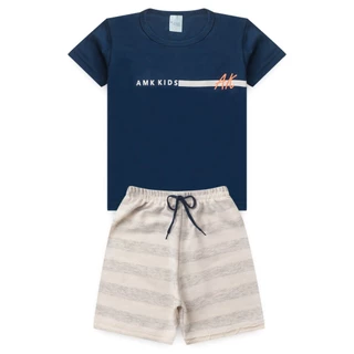 Conjunto Infantil Menino Roupa de Criança masculino Bermuda e Camiseta Atacado Barato l16 em Oferta na Shopee