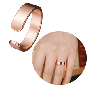 Anel De Cobre Puro 100% Natural Unissex Ajustável em Oferta na Shopee