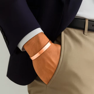 Pulseira de Cobre Puro Masculina Estilo Bracelete | Benefícios Terapêuticos do Cobre 5mm ou 7mm em Oferta na Shopee