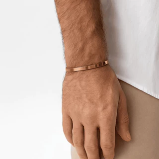 Pulseira Masculina de Cobre Puro Artesanal | Benefícios Ayurveda | Bracelete Antiestresse Estilo Rústico em Oferta na Shopee