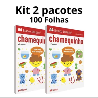 200 folhas Chamequinho 180g A4