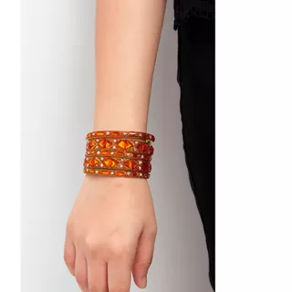 Conjunto De Pulseiras Indianas Coloridas 7 Cm em Oferta na Shopee