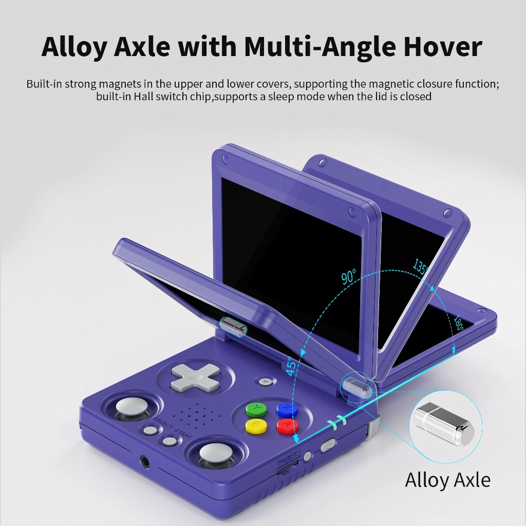 【美品】【即日発送】Anbernic RG34XXSP インディゴ ANBERNIC RG34XXSP Flip Console de Jogos Portátil Tela IPS 3.4