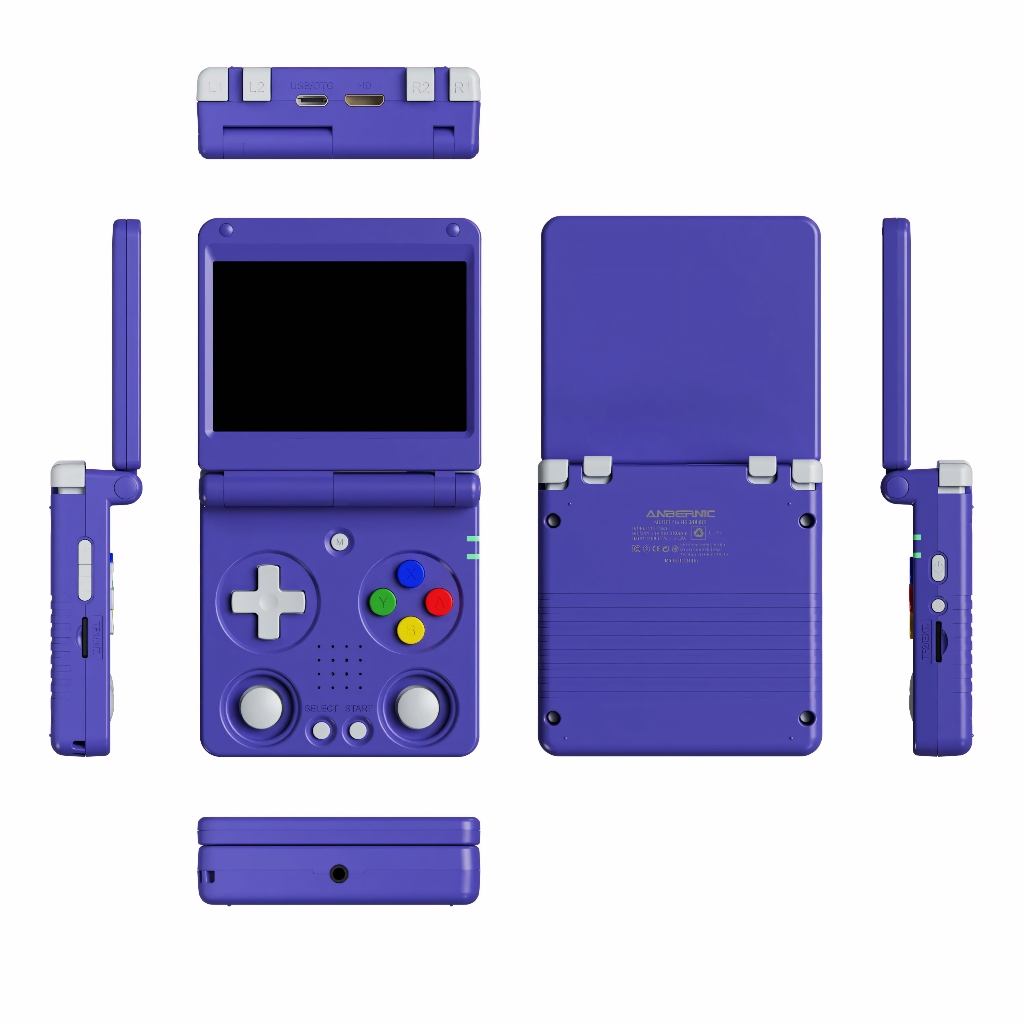 【美品】【即日発送】Anbernic RG34XXSP インディゴ ANBERNIC RG34XXSP Flip Console de Jogos Portátil Tela IPS 3.4