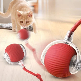 Bola Interativa De Brinquedo Inteligente, Rolamento Automático Cauda Falsa Recarregável Para Gato