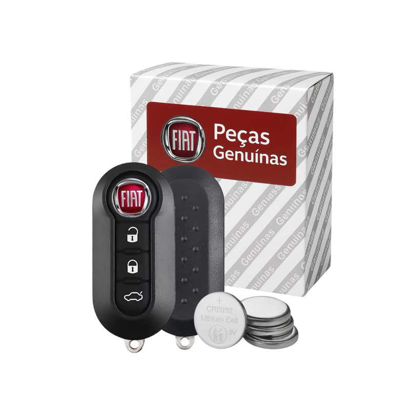 Capa Chave Fiat 500 Bravo Palio Punto Grand Siena e outros 3 Botoes com bateria