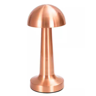 Iluminária de mesa metal dourado Candeeiro Abajur Touch Recarregável Sem Fio Led — foto 5 — Achou Levou Brasil
