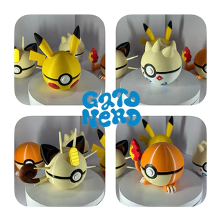 Pokebola temática decorativa colecionável | Pikachu, Squirtle, Bulbasaur, Charmander e outros | Novos pokemons em breve!