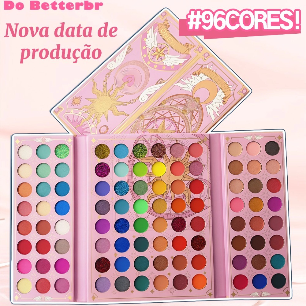 Paleta De Sombra De Olho Em 96 Cores Perolada / Fosca / Com Glitter / Longa Duração expirado até pelo menos 2029 | Shopee Brasil