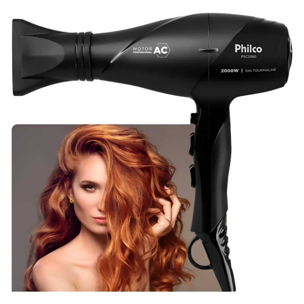 Secador De Cabelo Philco Psc3050 Motor Profissional 2000w | Shopee Brasil