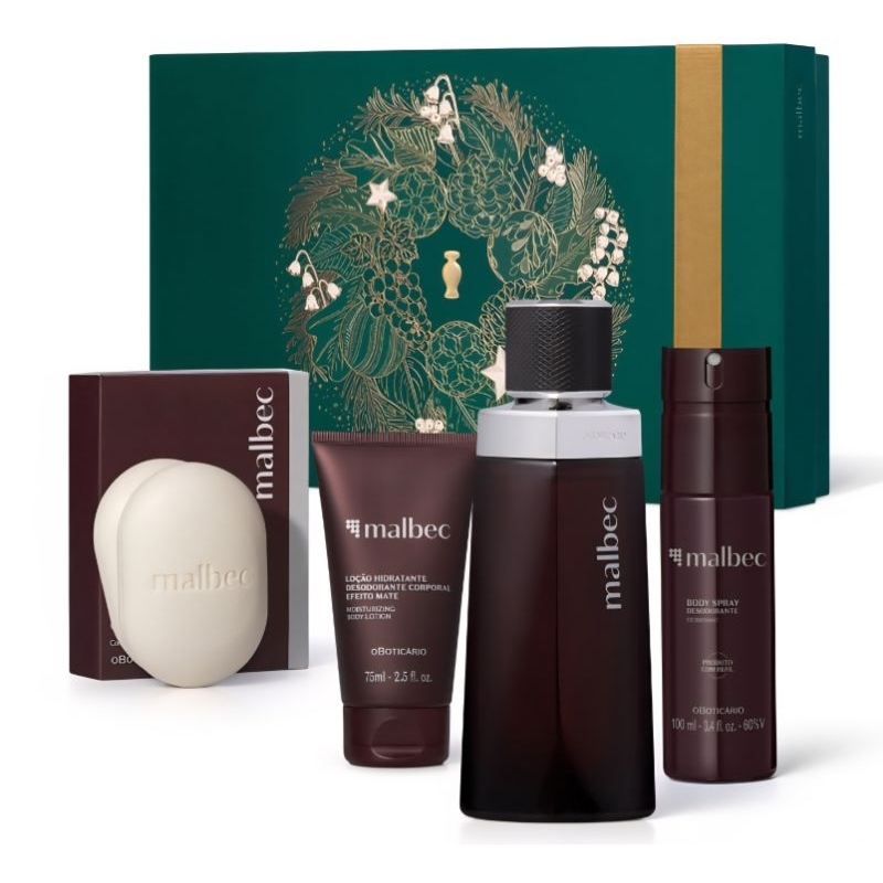 Kit Malbec - Kit Masculino- Kit Presente - O Boticário | Shopee Brasil