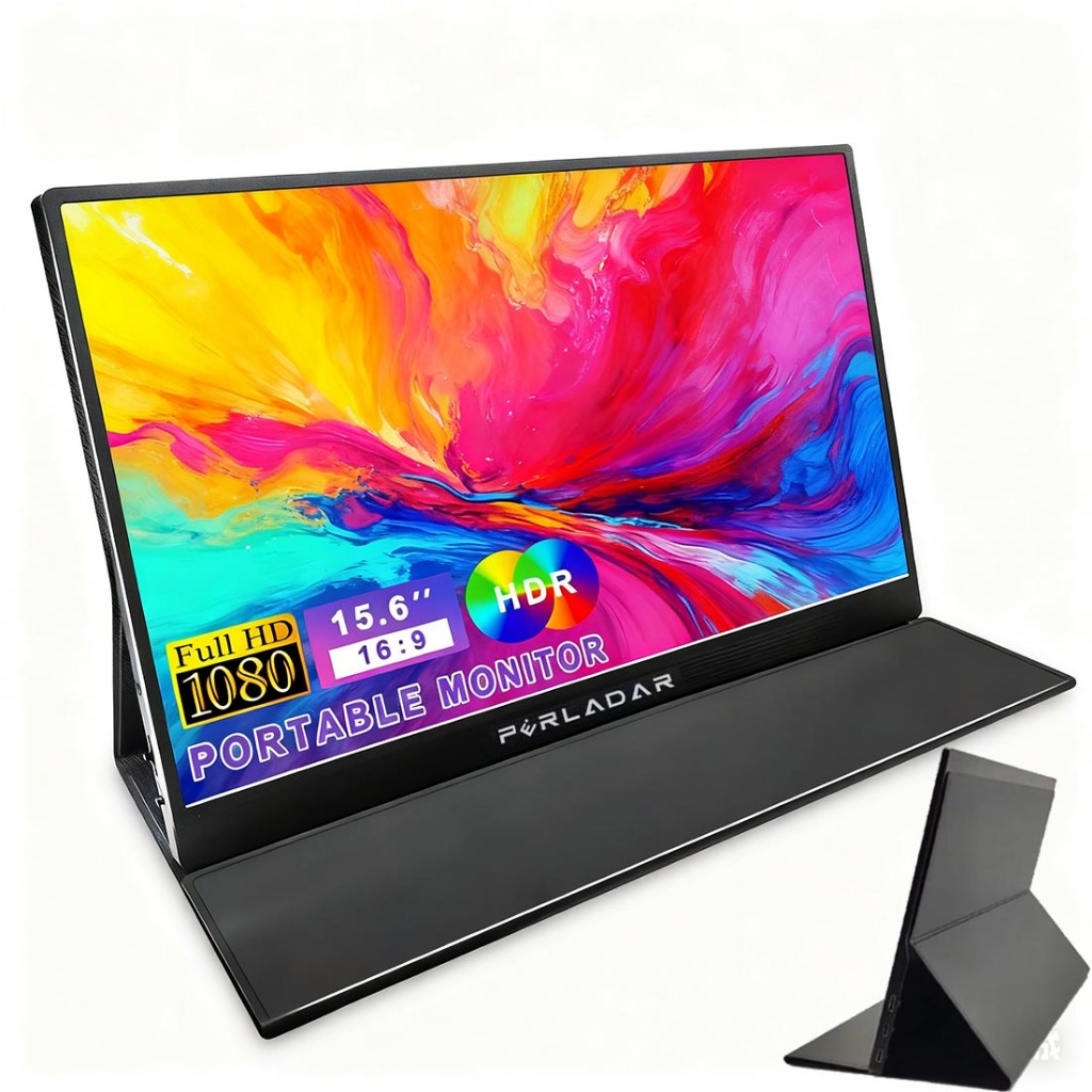 Monitor Portátil 15.6'' 1080p FHD IPS HDMI USB-C Segundo Tela Extensor Laptop iPad/PC/Mac/Switch/PS4 Jogo