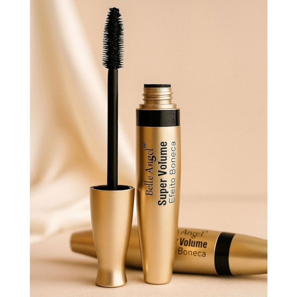 MASCARA DE CILIOS SUPER VOLUME EFEITO BONECA BELLE ANGEL | Shopee Brasil