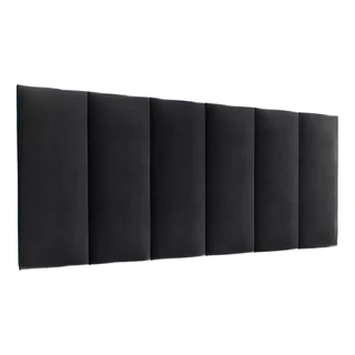 Kit 7 Placas de Cabeceira Modulada Estofada Autocolante 45X20 Cama Solteiro Casal Queen King