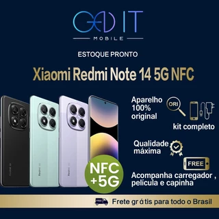 Celular Xiaomi Redmi Note 14 Pro 5G 256gb / 512gb NFC Versão Global Original (COM CAPINHA E PELÍCULA)