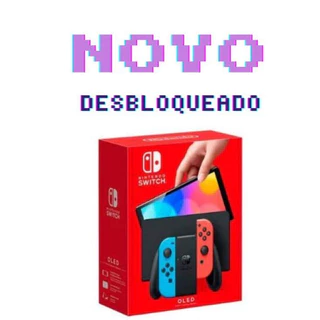 Nintendo Switch Oled Novo Desbloqueado com 10 Jogos de sua Escolha + Cartão de Memoria Original Com 1 Ano de Garantia