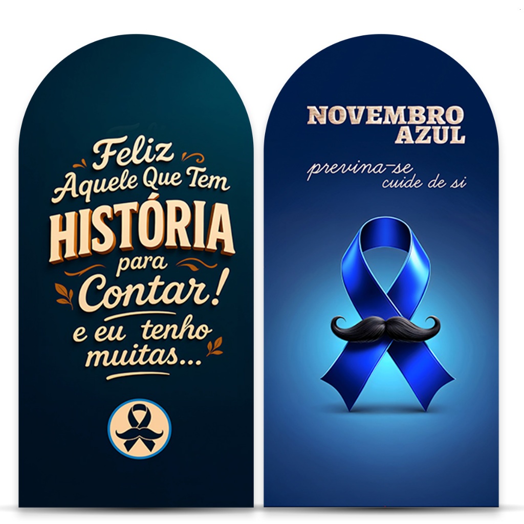 Kit Painel Festivo e Capas Cilindros Com Tema Novembro Azul Painel ...