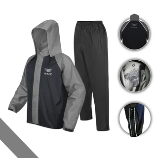 Capa De Chuva Com Capuz Conjunto Nave Motoqueiro Nylon Impermeável