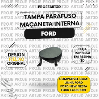 Tampa do Parafuso da Maçaneta Interna da Porta Ford Ecosport Fiesta