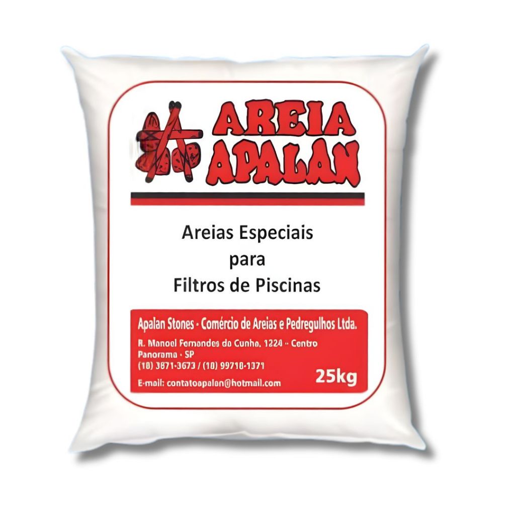 Areia Para Filtro De Piscinas Apalan 25kg