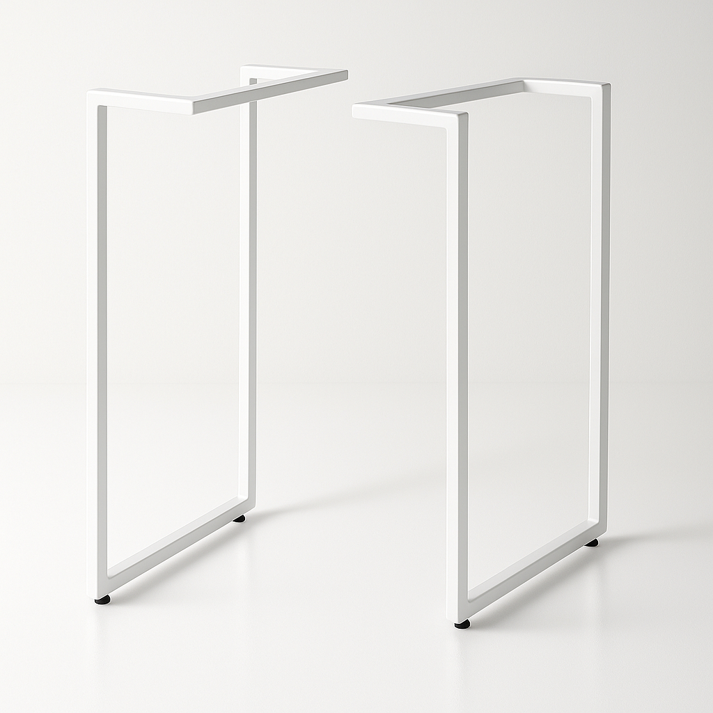 Kit 2 Pés 90x48 Branco Suporte Para Lava Louças Aparador Bancada Industrial em L Baruque Decor