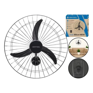 Ventilador Parede 60 cm New Preto 127V/220V Premium Ventisol em Oferta na Shopee