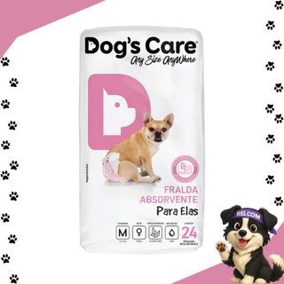 Fralda higiênica cães Pet descartável para cachorro fêmea P kit 24 unidades Dogs care