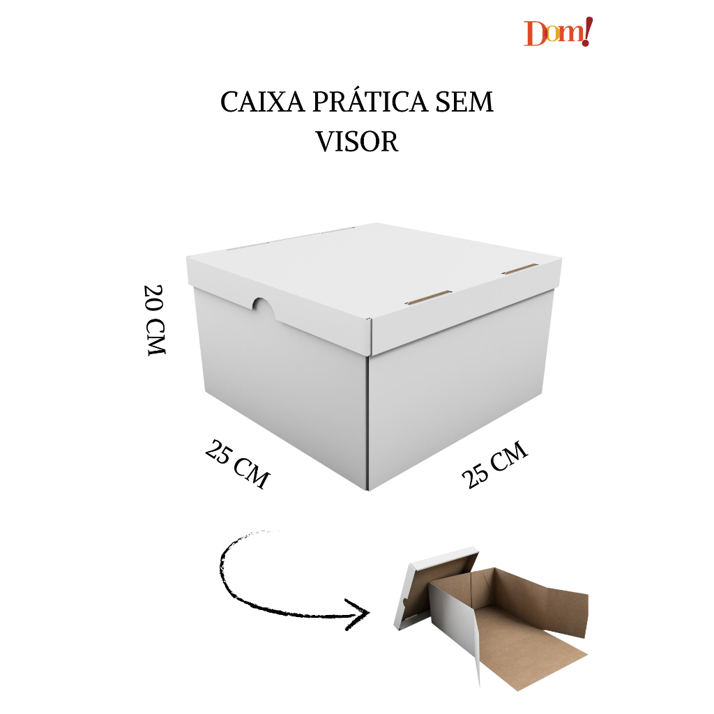 5x Caixa prática para Bolo / Torta / Confeitaria - Tamanhos