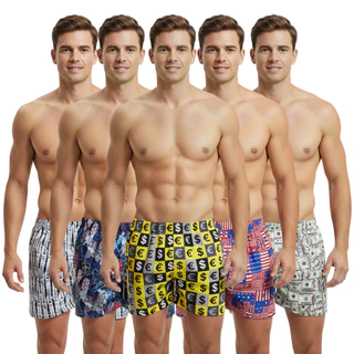 Kit 5 Cuecas Samba Canção Short Masculino Pijama Conforto em Oferta na Shopee