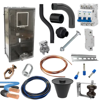 Kit Padrão Trifasico Completo Caixa Policarbonato Medidor Energia Cpfl C-1