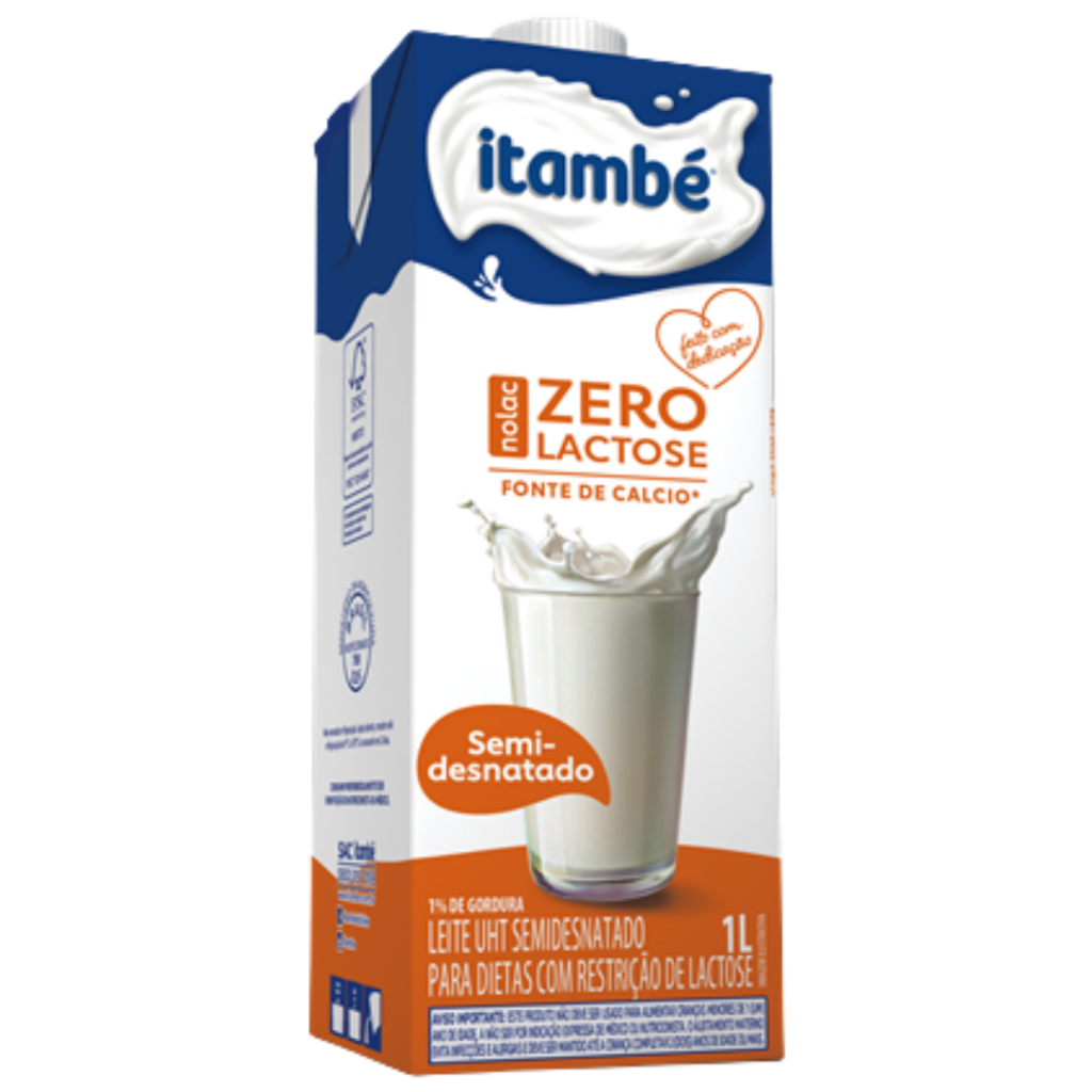 Leite Itambé Nolac Zero Lactose Semidesnatado 1L | Shopee Brasil