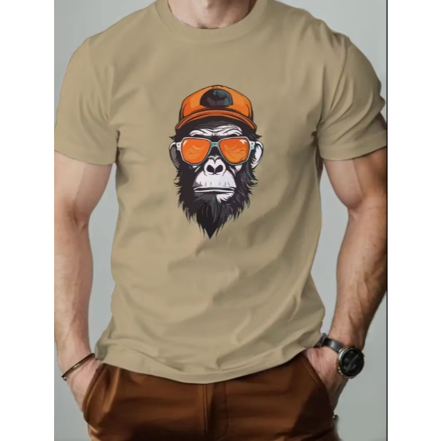 トップス MONKEY Camiseta Masculina e Feminina 