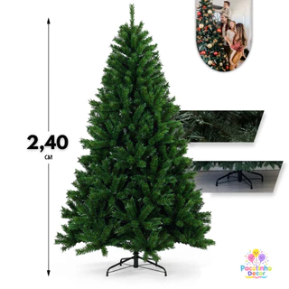 Arvore de Natal 2.40cm 1400 Galhos Exclusiva Super Cheia Grande Luxo Decoração de Natal 2025