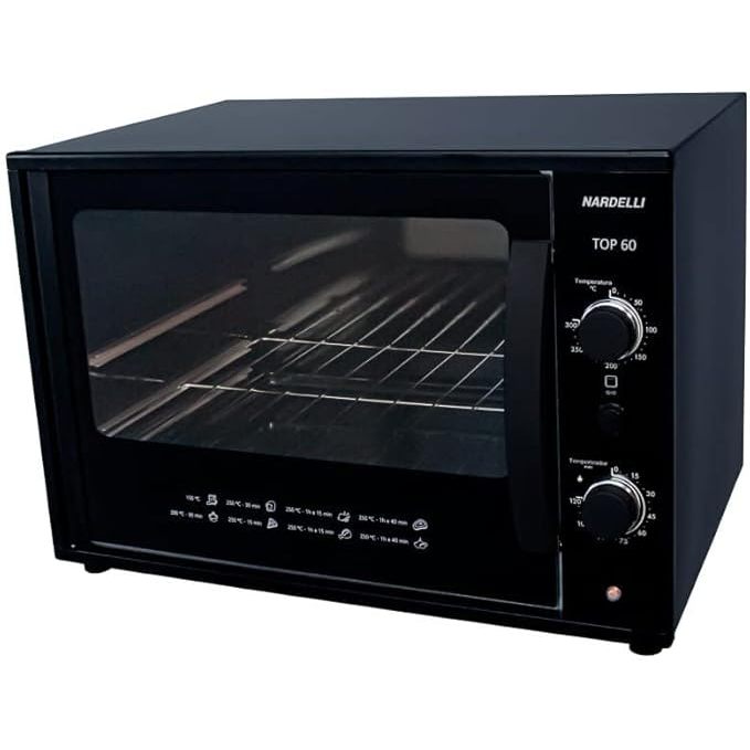 Forno Elétrico De Bancada Nardelli 60litros Top60 Black Cor 