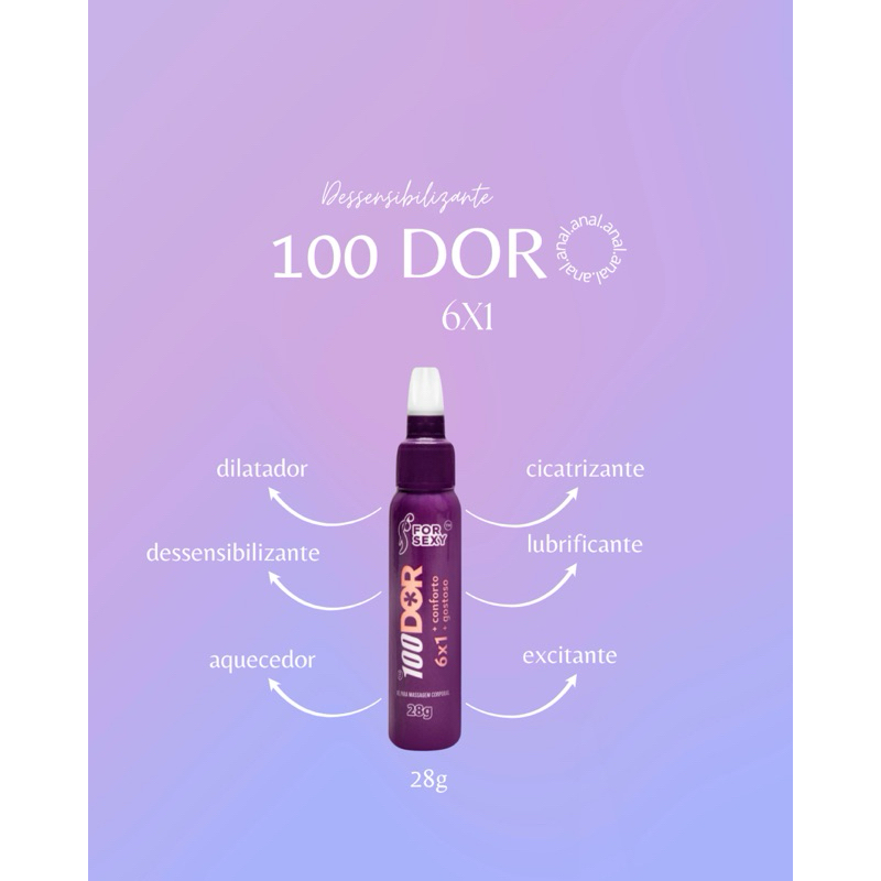 Gel Para Anal 100 dor bisnaga de 18g e 28g For Sexy