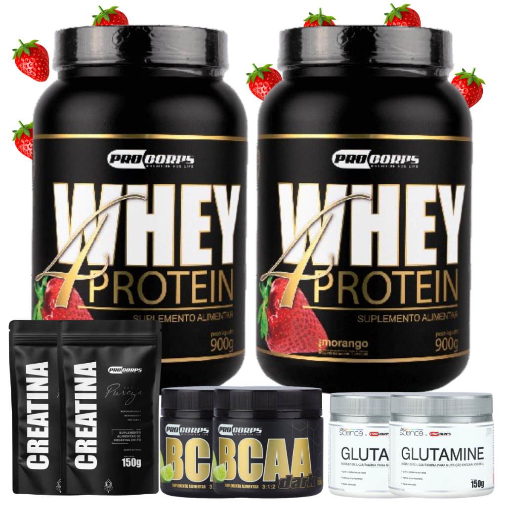 whey protein glutamina l carnitina bcaa e creatina 2 Whei 900g + 2 em pó + 2 beta alanina + 2 Dull Skin Glow Night