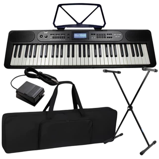 Kit Teclado Musical Bravo Bp399 61 Teclas Sensitivas Bluetooth + Capa Suporte Pedal em Oferta na Shopee