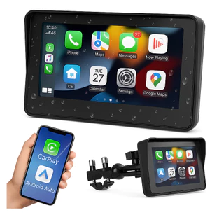 Central Multimídia MP5 para Moto 5” com Bluetoot CarPlay Android Tela Touch À Prova Dágua
